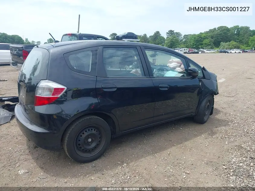 JHMGE8H33CS001227 2012 Honda Fit