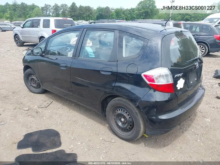 JHMGE8H33CS001227 2012 Honda Fit