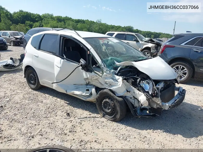 2012 Honda Fit VIN: JHMGE8H36CC037066 Lot: 45348750