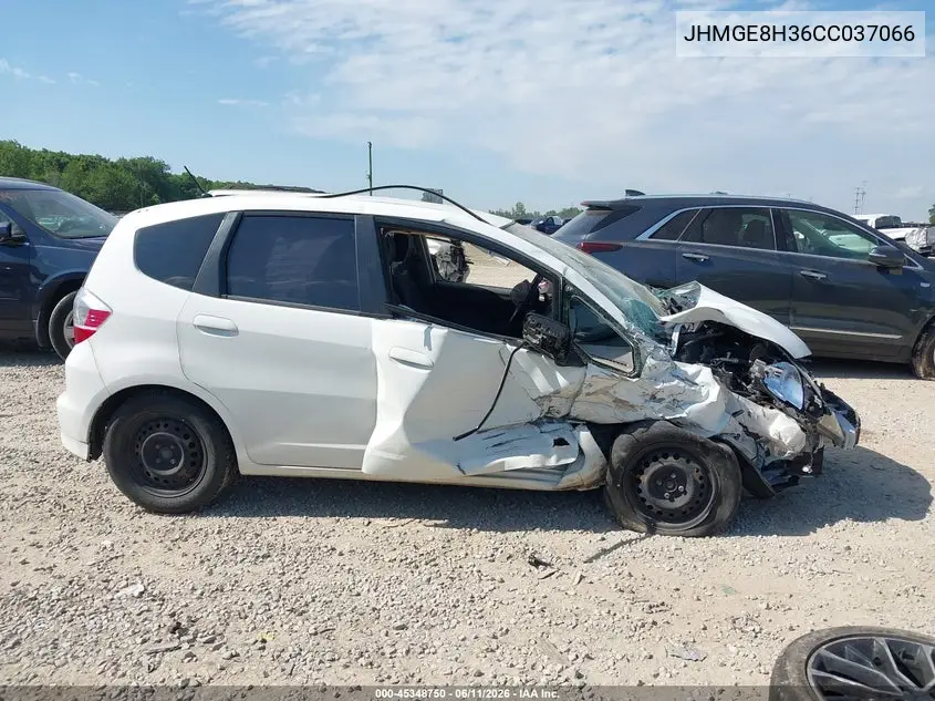 2012 Honda Fit VIN: JHMGE8H36CC037066 Lot: 45348750