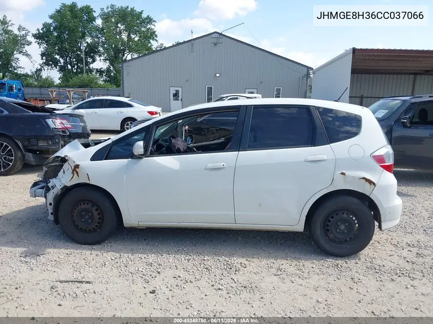 2012 Honda Fit VIN: JHMGE8H36CC037066 Lot: 45348750