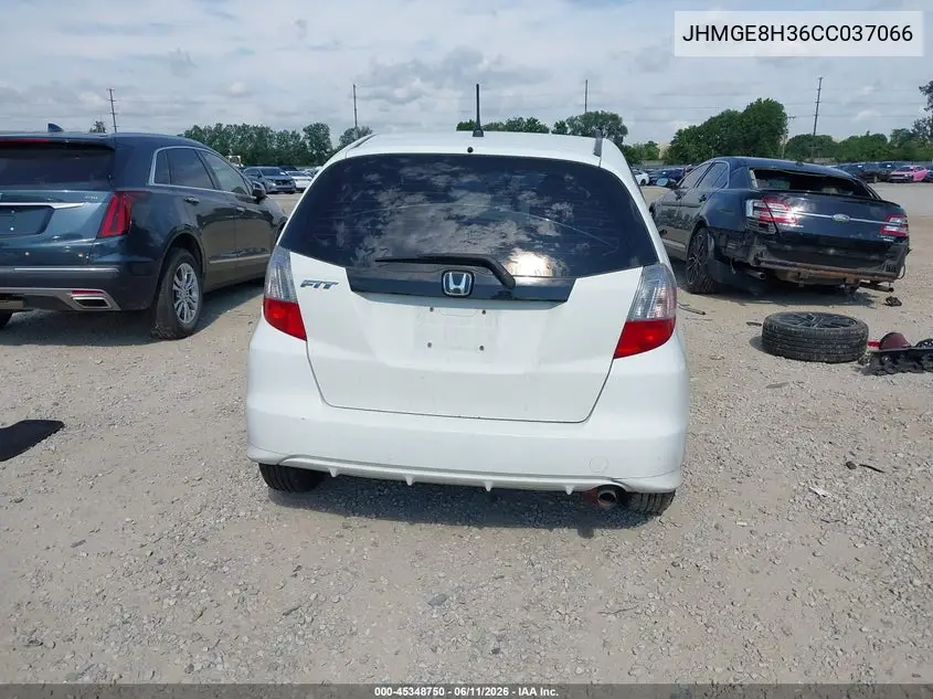 2012 Honda Fit VIN: JHMGE8H36CC037066 Lot: 45348750
