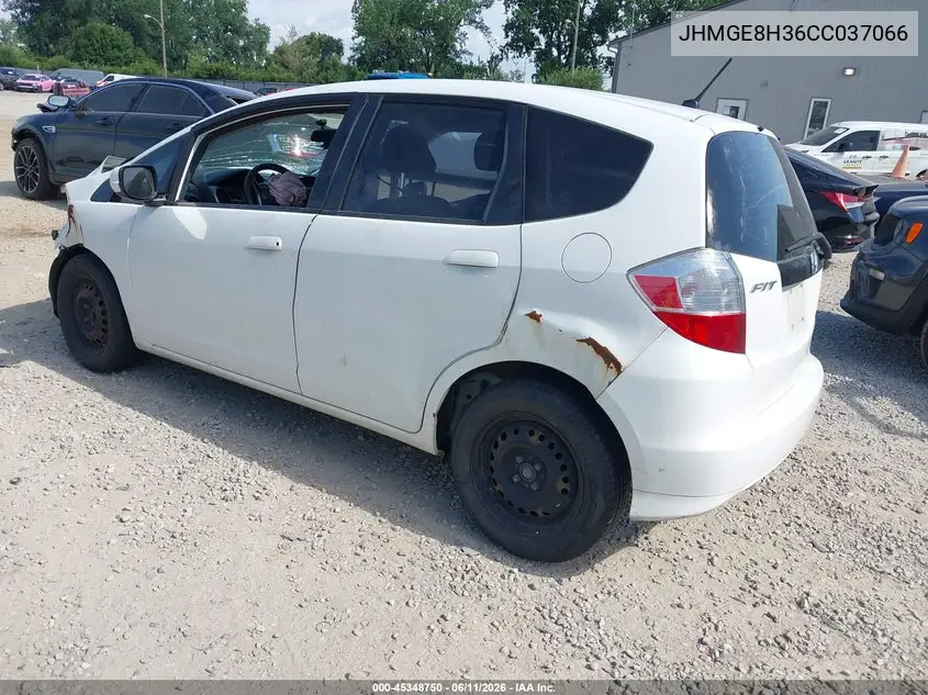 2012 Honda Fit VIN: JHMGE8H36CC037066 Lot: 45348750