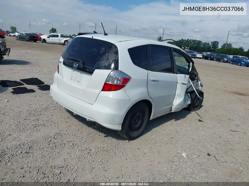2012 Honda Fit VIN: JHMGE8H36CC037066 Lot: 45348750