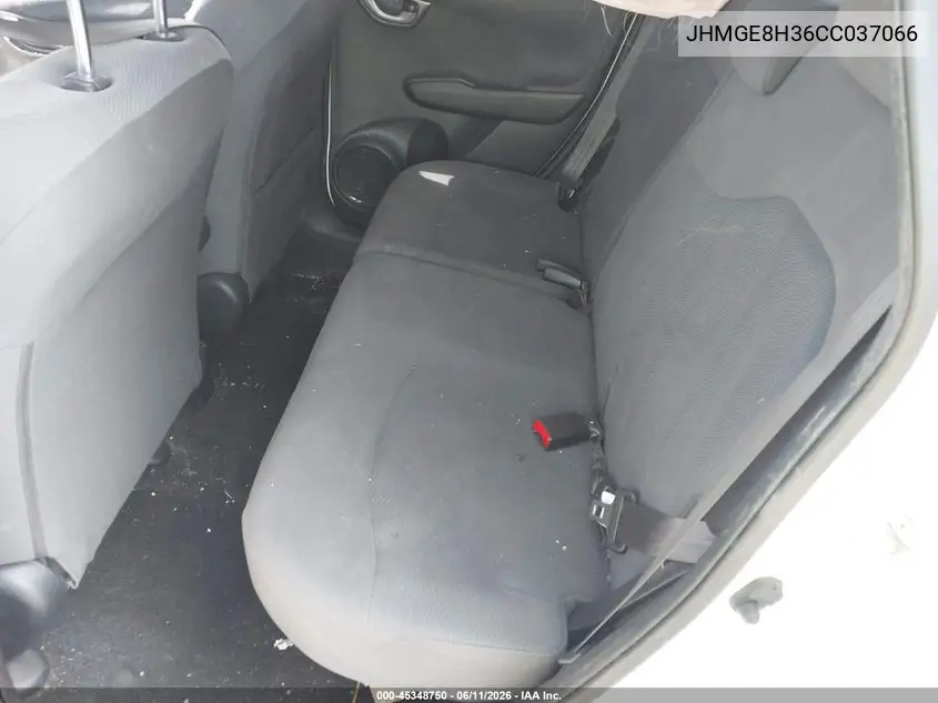 2012 Honda Fit VIN: JHMGE8H36CC037066 Lot: 45348750