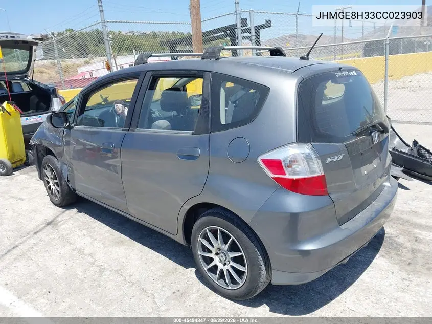 2012 Honda Fit VIN: JHMGE8H33CC023903 Lot: 45494847