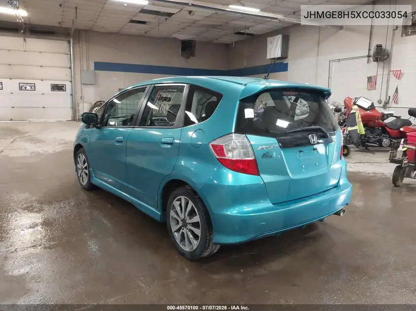 2012 Honda Fit Sport VIN: JHMGE8H5XCC033054 Lot: 45570100