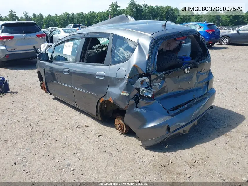 2012 Honda Fit VIN: JHMGE8G37CS007579 Lot: 45636039