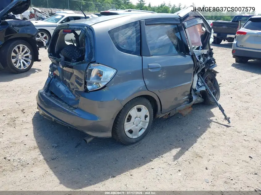 2012 Honda Fit VIN: JHMGE8G37CS007579 Lot: 45636039