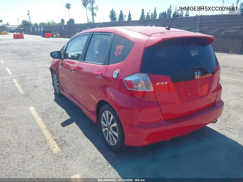2012 Honda Fit Sport VIN: JHMGE8H5XCC009661 Lot: 45640354