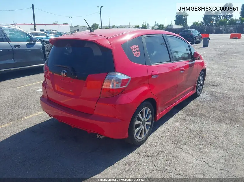 2012 Honda Fit Sport VIN: JHMGE8H5XCC009661 Lot: 45640354