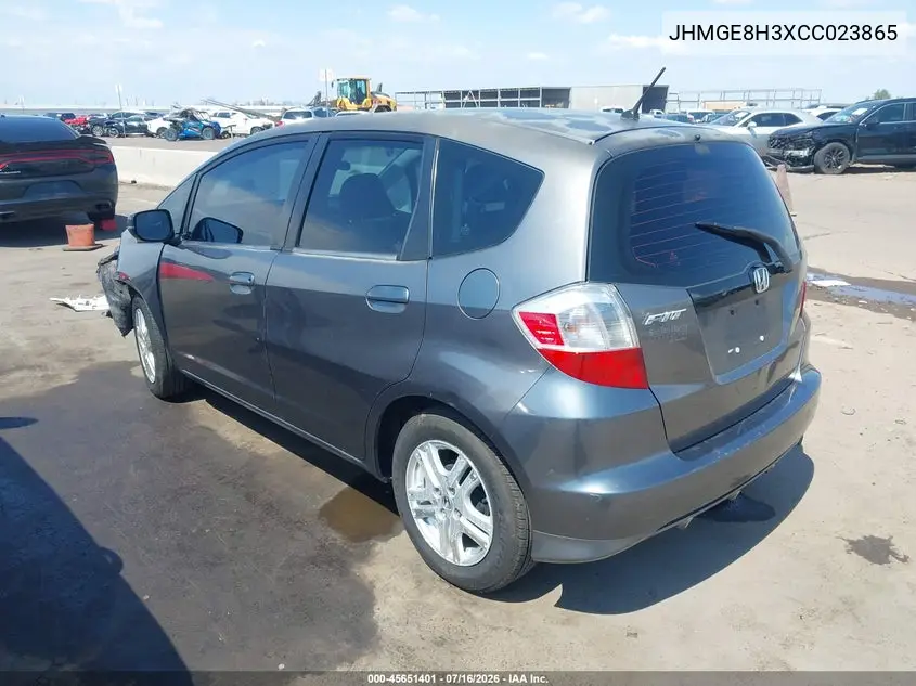 2012 Honda Fit VIN: JHMGE8H3XCC023865 Lot: 45651401