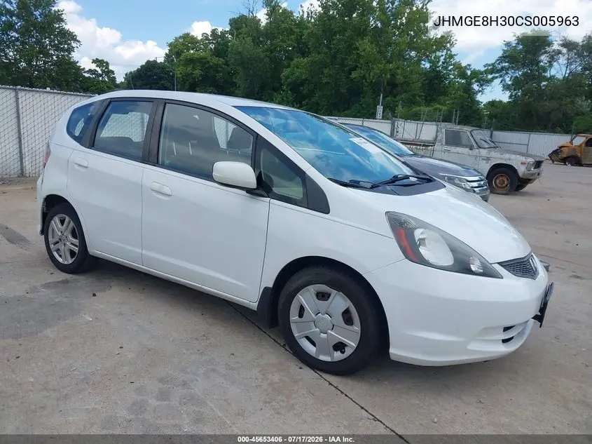 2012 Honda Fit VIN: JHMGE8H30CS005963 Lot: 45653406