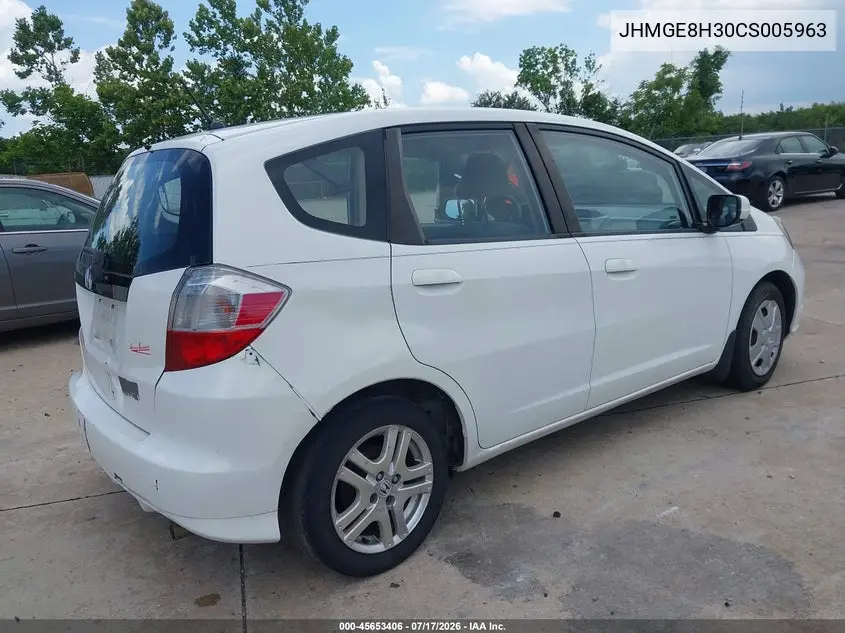 2012 Honda Fit VIN: JHMGE8H30CS005963 Lot: 45653406