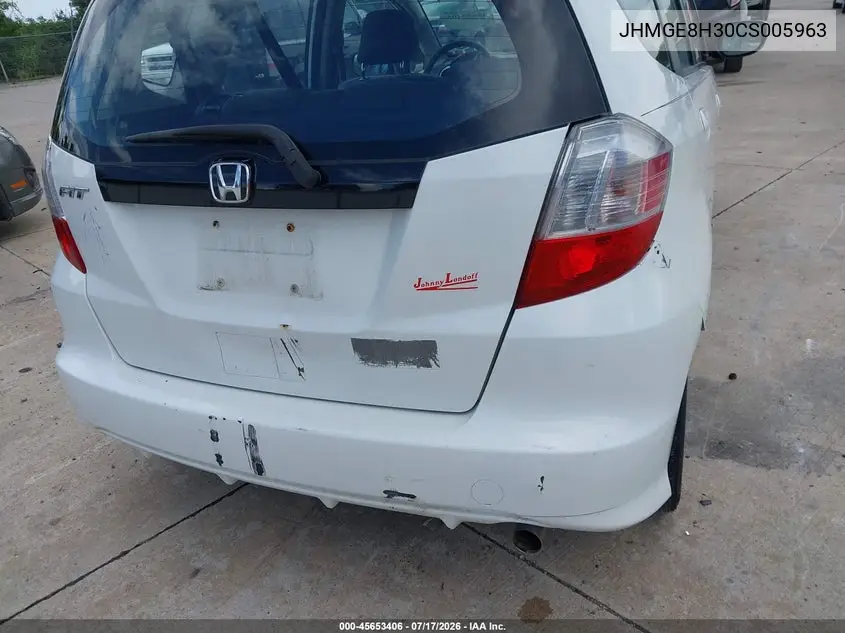 2012 Honda Fit VIN: JHMGE8H30CS005963 Lot: 45653406