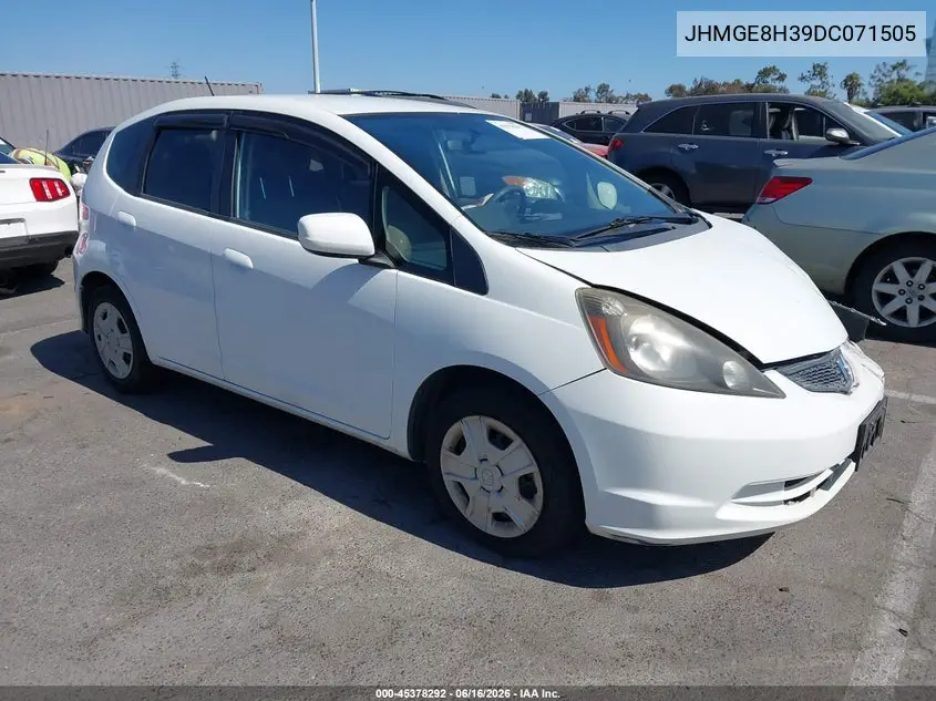 2013 Honda Fit VIN: JHMGE8H39DC071505 Lot: 45378292