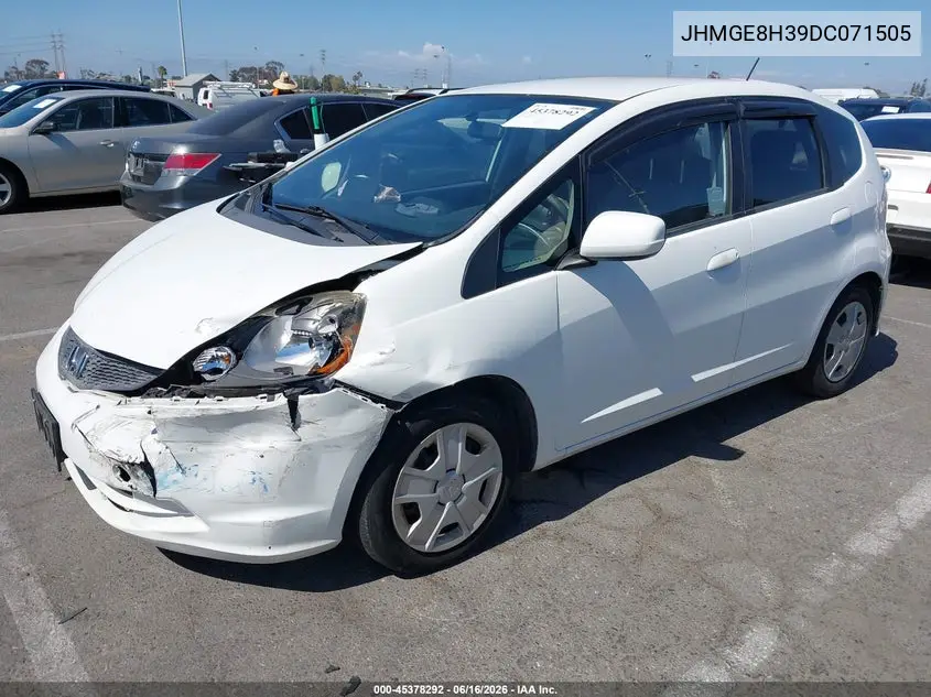 2013 Honda Fit VIN: JHMGE8H39DC071505 Lot: 45378292