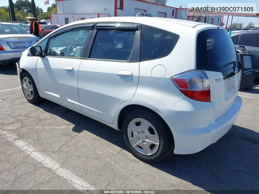 2013 Honda Fit VIN: JHMGE8H39DC071505 Lot: 45378292