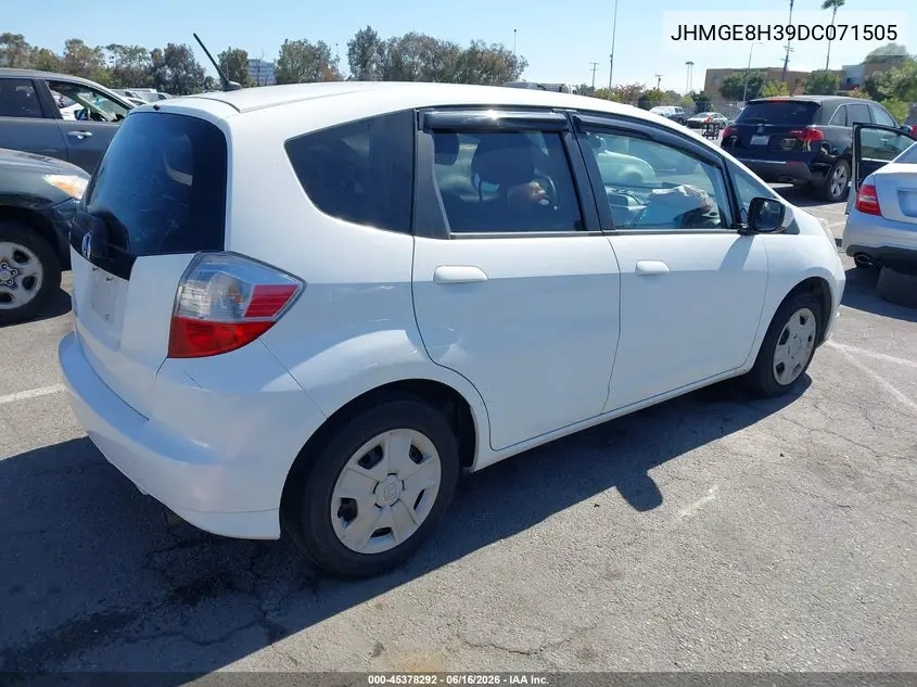 2013 Honda Fit VIN: JHMGE8H39DC071505 Lot: 45378292