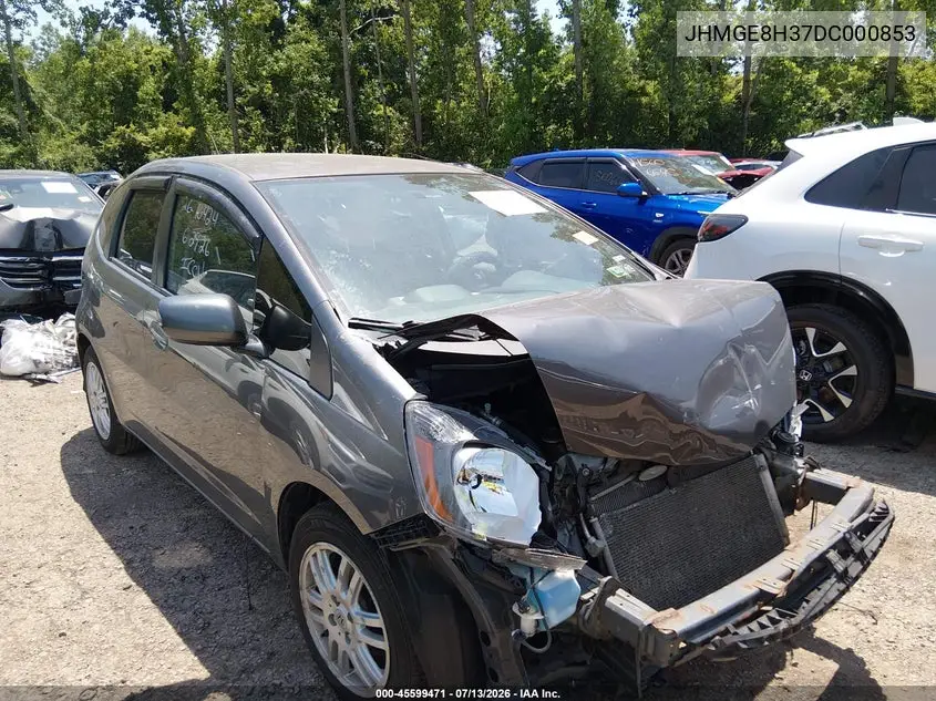 2013 Honda Fit VIN: JHMGE8H37DC000853 Lot: 45599471