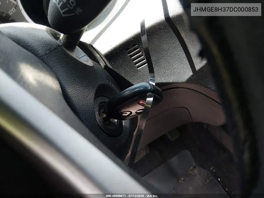 2013 Honda Fit VIN: JHMGE8H37DC000853 Lot: 45599471