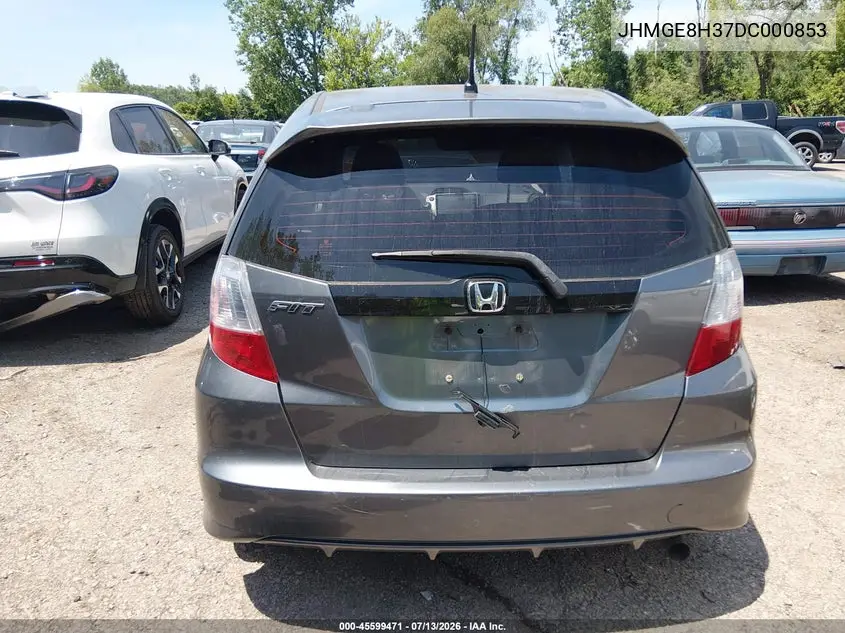 2013 Honda Fit VIN: JHMGE8H37DC000853 Lot: 45599471