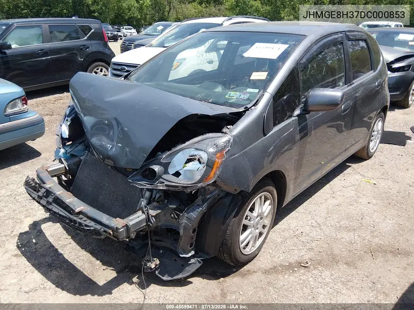 2013 Honda Fit VIN: JHMGE8H37DC000853 Lot: 45599471