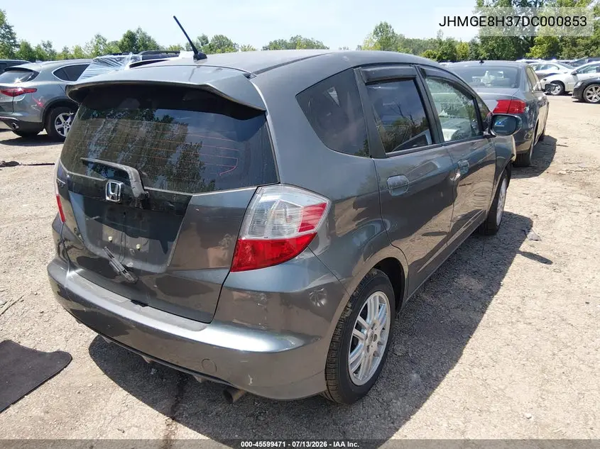 2013 Honda Fit VIN: JHMGE8H37DC000853 Lot: 45599471