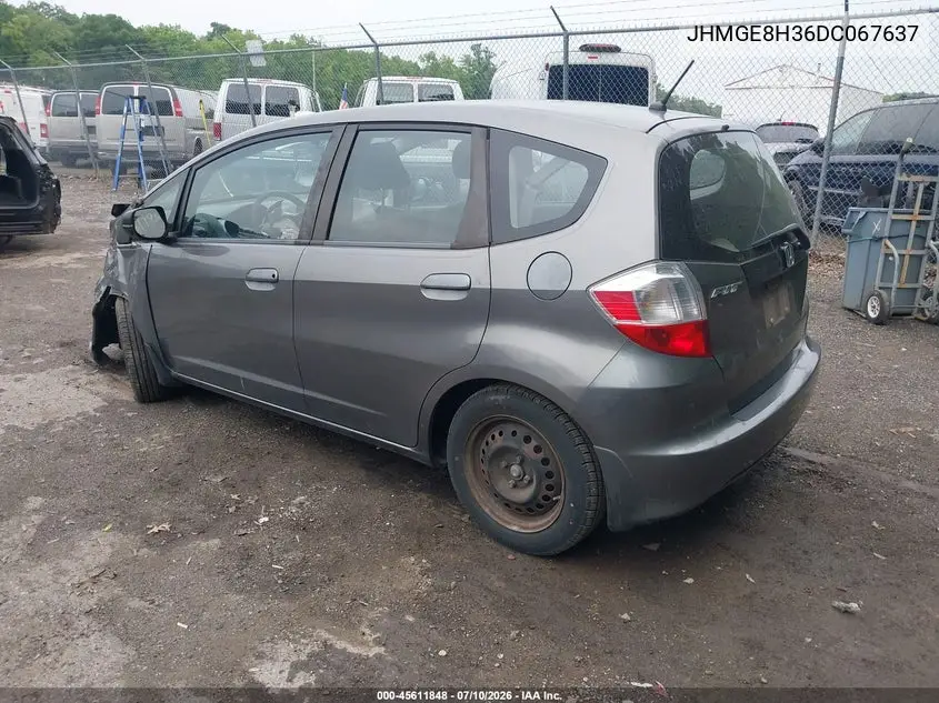 2013 Honda Fit VIN: JHMGE8H36DC067637 Lot: 45611848