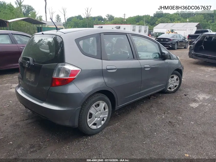 2013 Honda Fit VIN: JHMGE8H36DC067637 Lot: 45611848