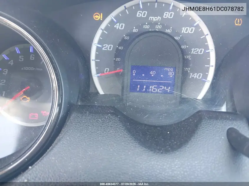 2013 Honda Fit Sport VIN: JHMGE8H61DC078782 Lot: 45634377