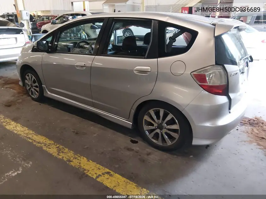 2013 Honda Fit Sport VIN: JHMGE8H50DC036689 Lot: 45655387