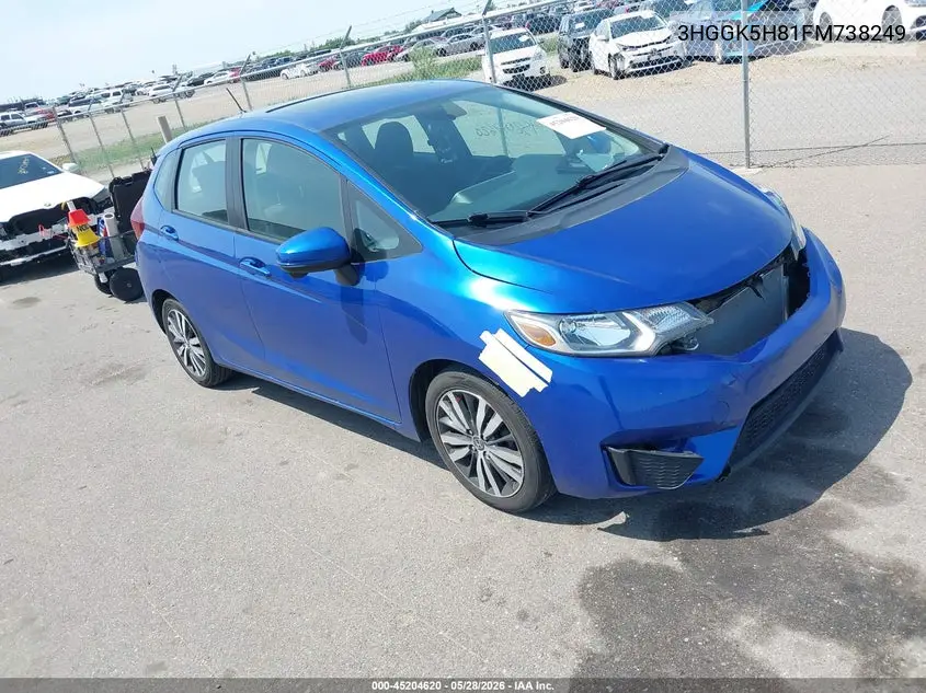 2015 Honda Fit Ex/Ex-L VIN: 3HGGK5H81FM738249 Lot: 45204620