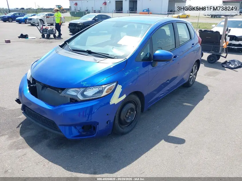 2015 Honda Fit Ex/Ex-L VIN: 3HGGK5H81FM738249 Lot: 45204620