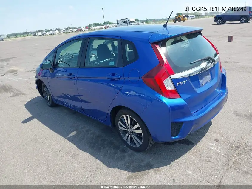 2015 Honda Fit Ex/Ex-L VIN: 3HGGK5H81FM738249 Lot: 45204620