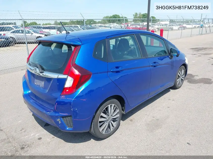 2015 Honda Fit Ex/Ex-L VIN: 3HGGK5H81FM738249 Lot: 45204620