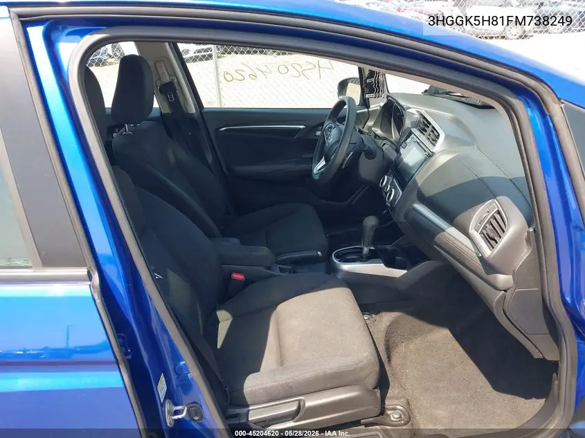 2015 Honda Fit Ex/Ex-L VIN: 3HGGK5H81FM738249 Lot: 45204620