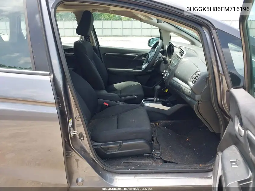 2015 Honda Fit Ex/Ex-L VIN: 3HGGK5H86FM716196 Lot: 45436505
