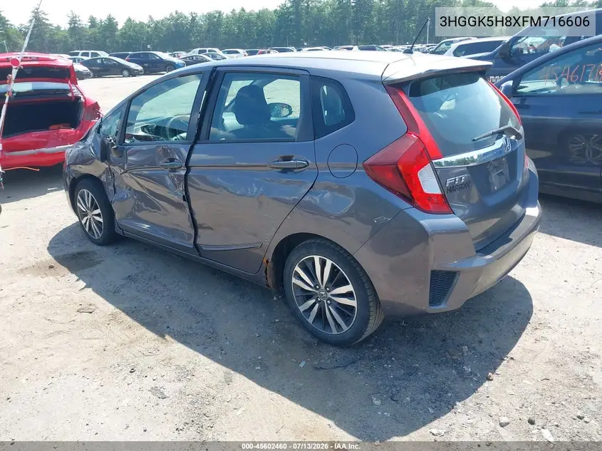 2015 Honda Fit Ex/Ex-L VIN: 3HGGK5H8XFM716606 Lot: 45602460