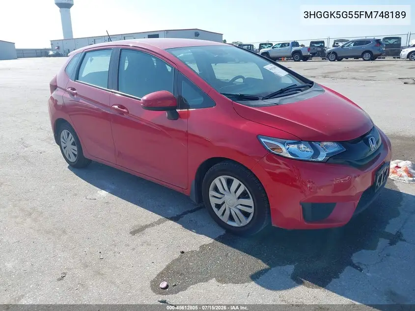 2015 Honda Fit Lx VIN: 3HGGK5G55FM748189 Lot: 45612805