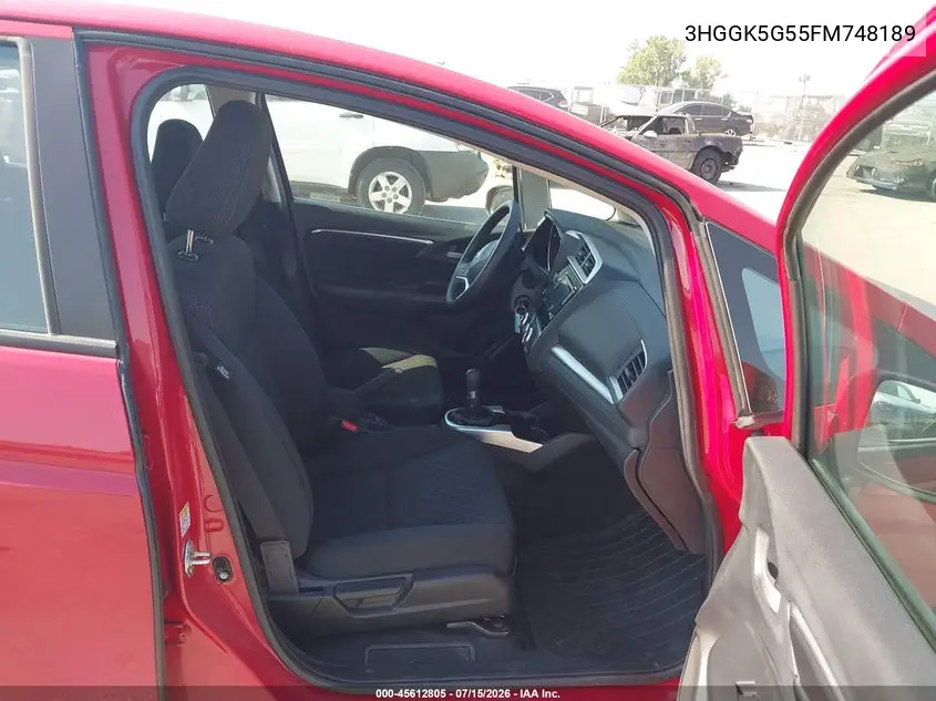 2015 Honda Fit Lx VIN: 3HGGK5G55FM748189 Lot: 45612805