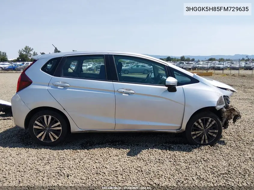 2015 Honda Fit Ex/Ex-L VIN: 3HGGK5H85FM729635 Lot: 45626430