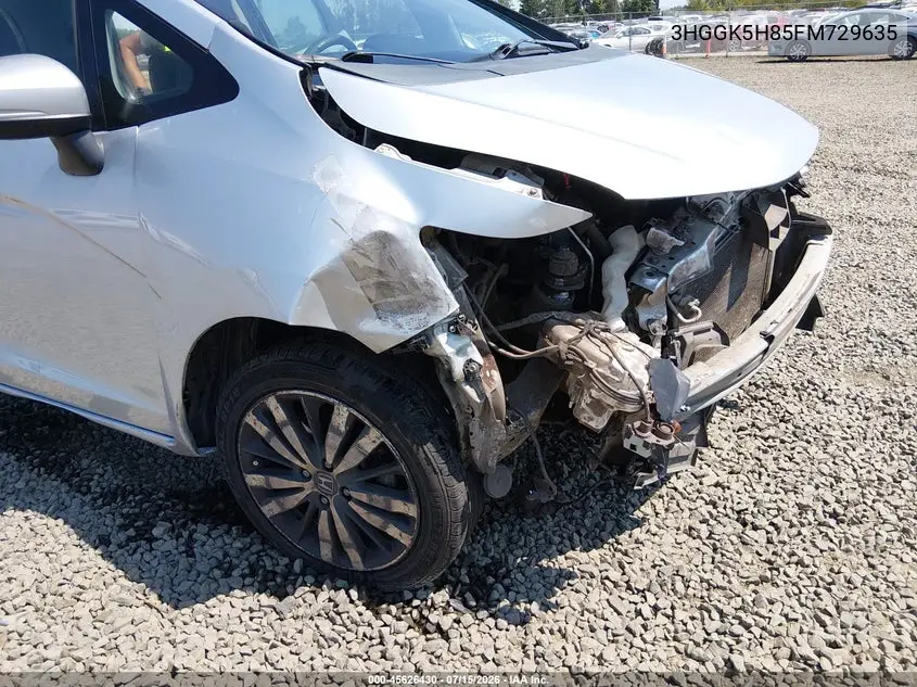 2015 Honda Fit Ex/Ex-L VIN: 3HGGK5H85FM729635 Lot: 45626430