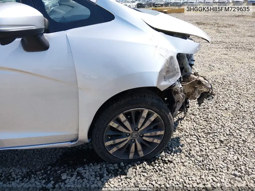 2015 Honda Fit Ex/Ex-L VIN: 3HGGK5H85FM729635 Lot: 45626430