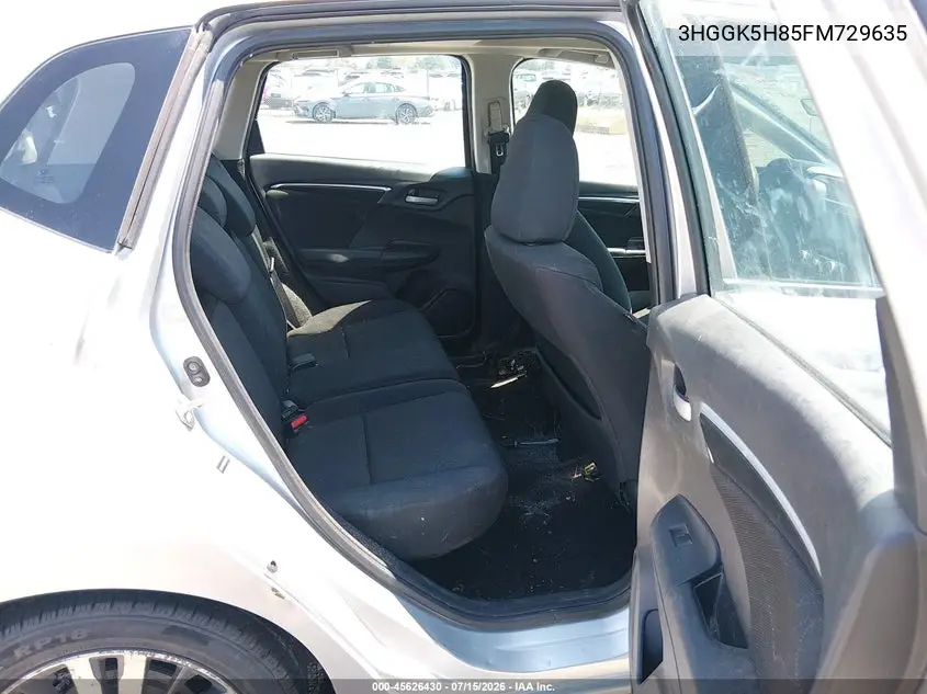 2015 Honda Fit Ex/Ex-L VIN: 3HGGK5H85FM729635 Lot: 45626430