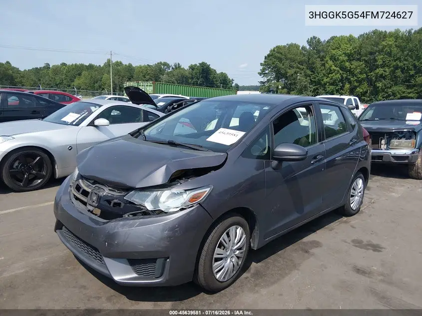 2015 Honda Fit Lx VIN: 3HGGK5G54FM724627 Lot: 45639581