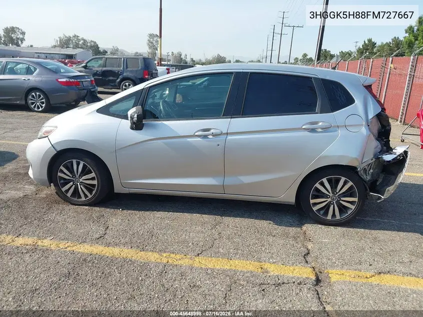 2015 Honda Fit Ex/Ex-L VIN: 3HGGK5H88FM727667 Lot: 45648998