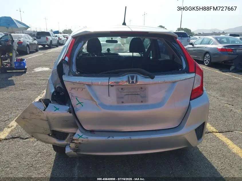 2015 Honda Fit Ex/Ex-L VIN: 3HGGK5H88FM727667 Lot: 45648998