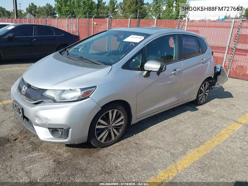 2015 Honda Fit Ex/Ex-L VIN: 3HGGK5H88FM727667 Lot: 45648998