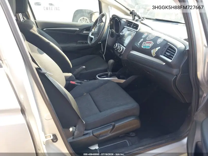 2015 Honda Fit Ex/Ex-L VIN: 3HGGK5H88FM727667 Lot: 45648998